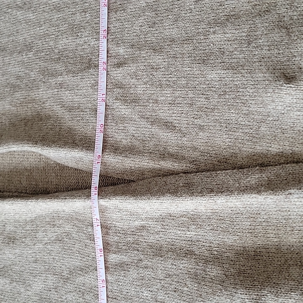 Eileen Fisher Taupe Open-Front Wool Blend Cardigan - Picture 5 of 6
